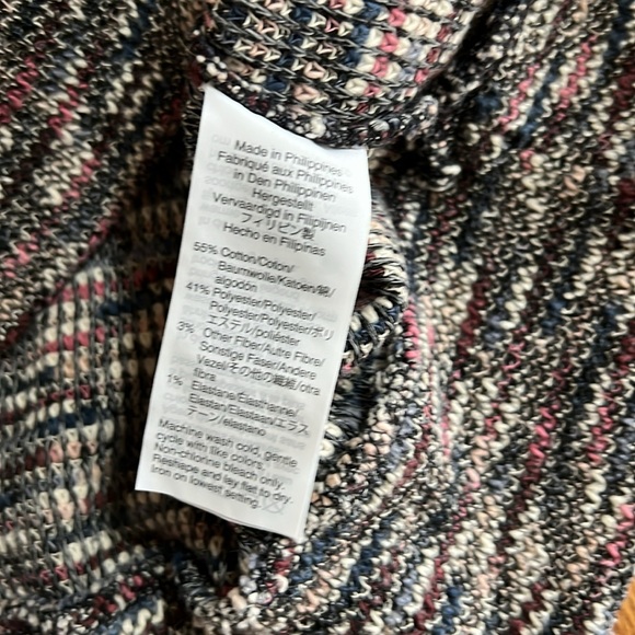 Madewell Pleated Sleeve Crop Sweater, Size Large - Picture 6 of 8